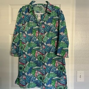NWT Talbots swimsuit, cover-up size medium